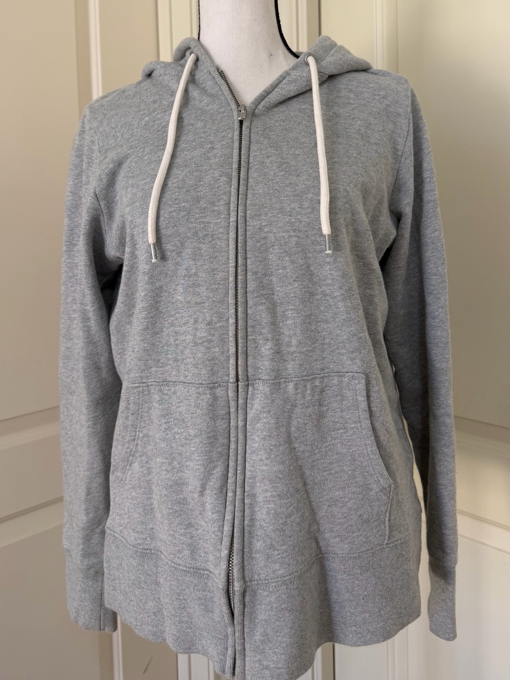 GAP Heather Gray Full-Zip Hooded Jacket